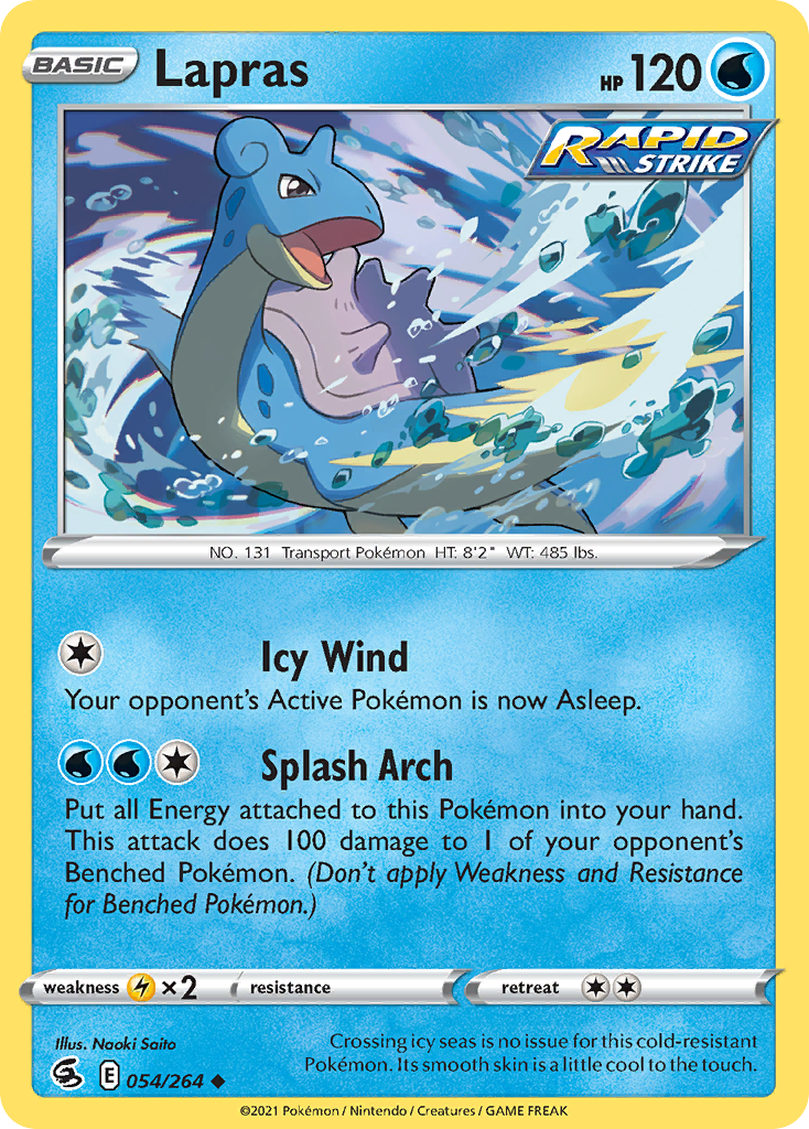 Lapras 54/264 Fusion Strike English card