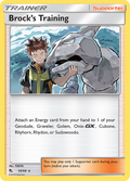 Brock's Training 55/68 Hidden Fates English Pokémon card