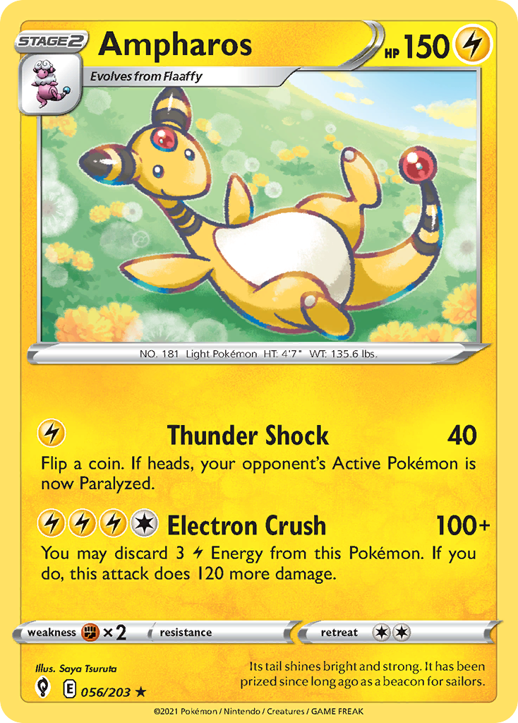 Ampharos 56/203 Evolving Skies English Pokemon card