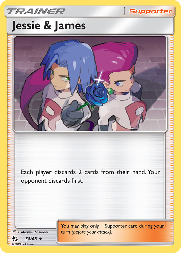 Jessie & James 58/68 Hidden Fates English Pokémon card