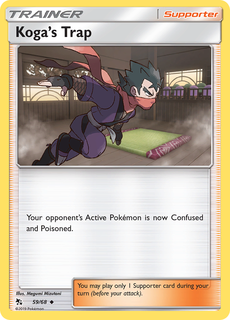 Koga's Trap 59/68 Hidden Fates English Pokémon card