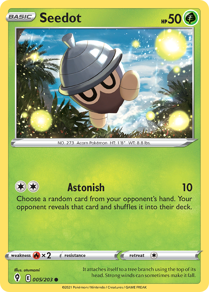 Seedot 5/203 Evolving Skies English Pokemon card