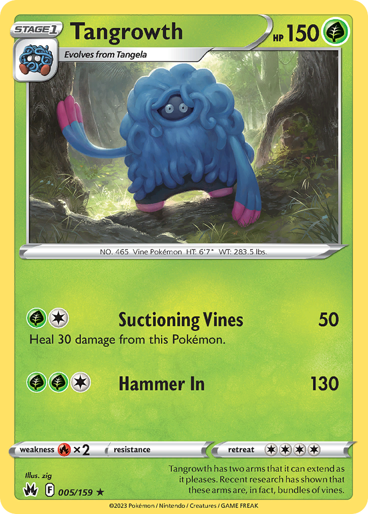 Tangrowth 5/159 Crown Zenith English card