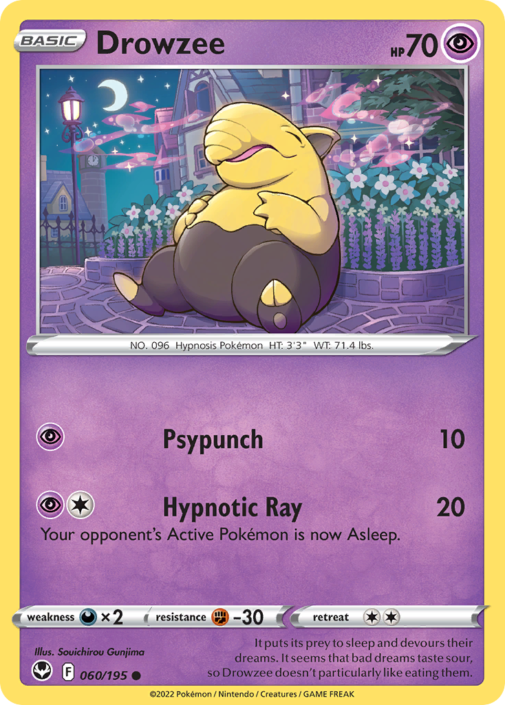 Drowzee 60/195 Silver Tempest English card