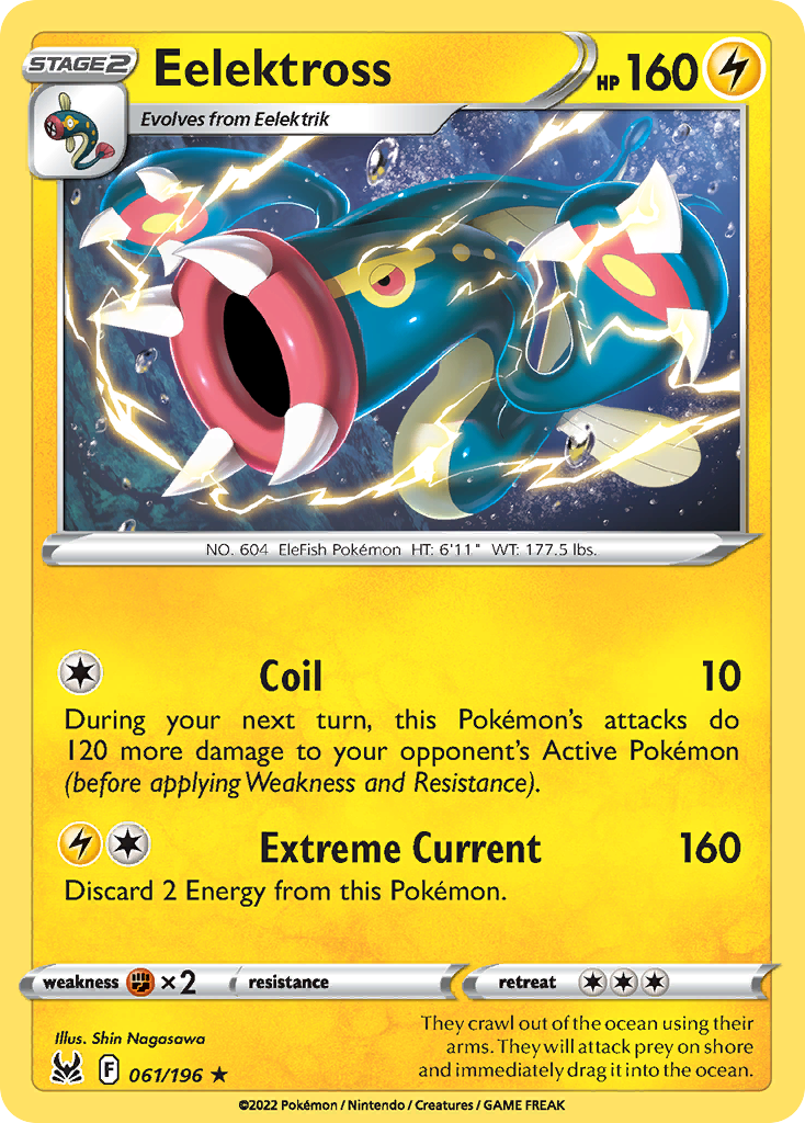 Eelektross 61/196 Lost Origin English Pokémon card