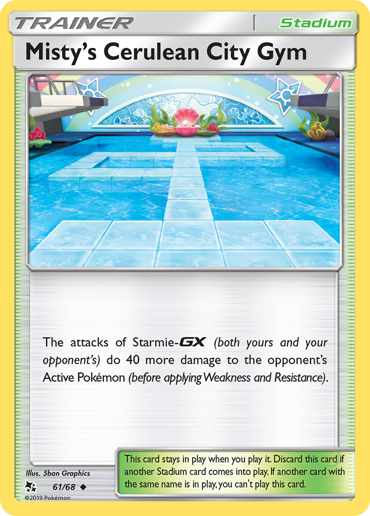 Misty's Cerulean City Gym 61/68 Hidden Fates English Pokémon card