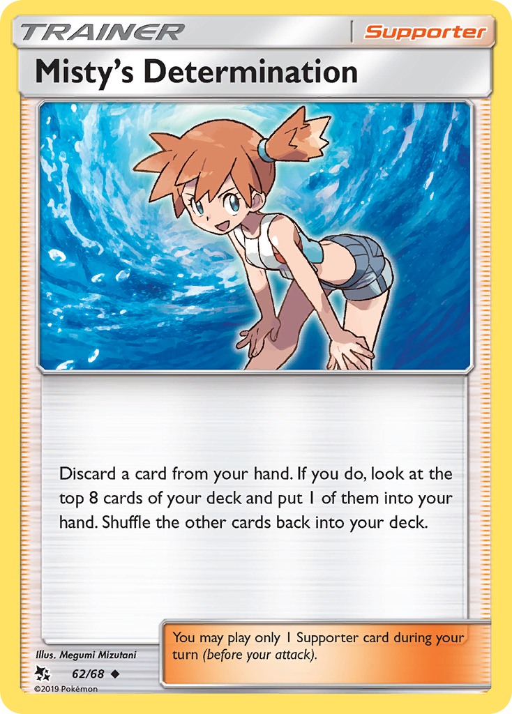Misty's Determination 62/68 Hidden Fates English Pokémon card