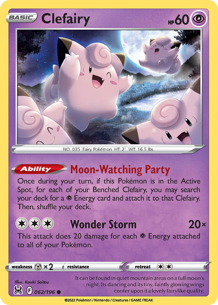 Clefairy 62/196 Lost Origin English Pokémon card