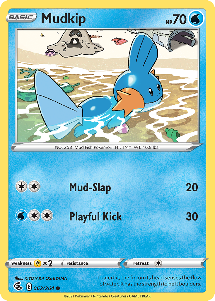 Mudkip 62/264 Fusion Strike English Pokémon card