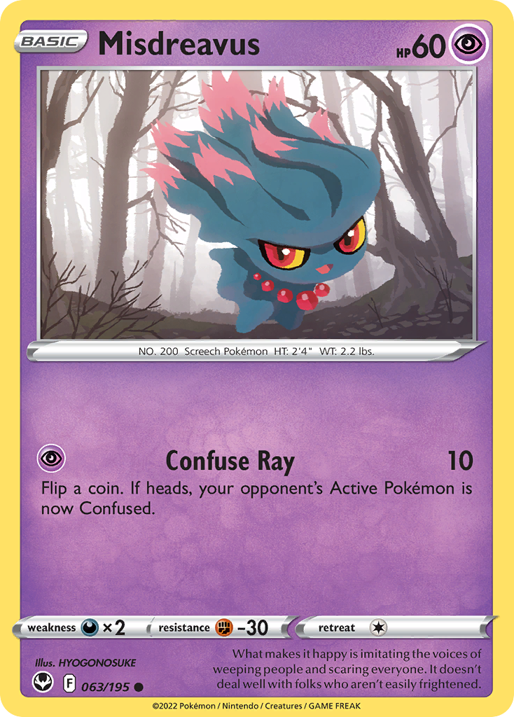 Misdreavus 63/195 Silver Tempest English card
