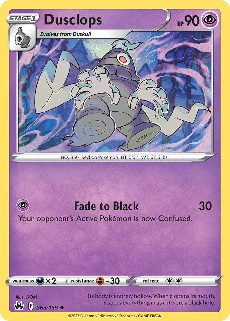 Dusclops 63/159 Crown Zenith English card