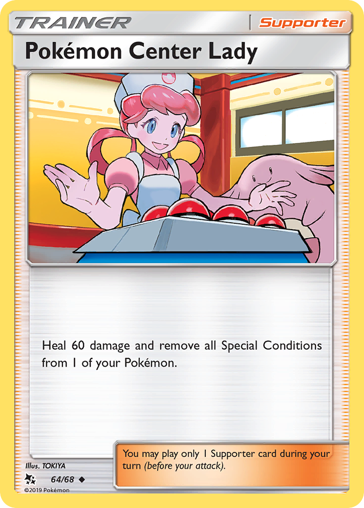 Pokemon Center Lady 64/68 Hidden Fates English Pokémon card