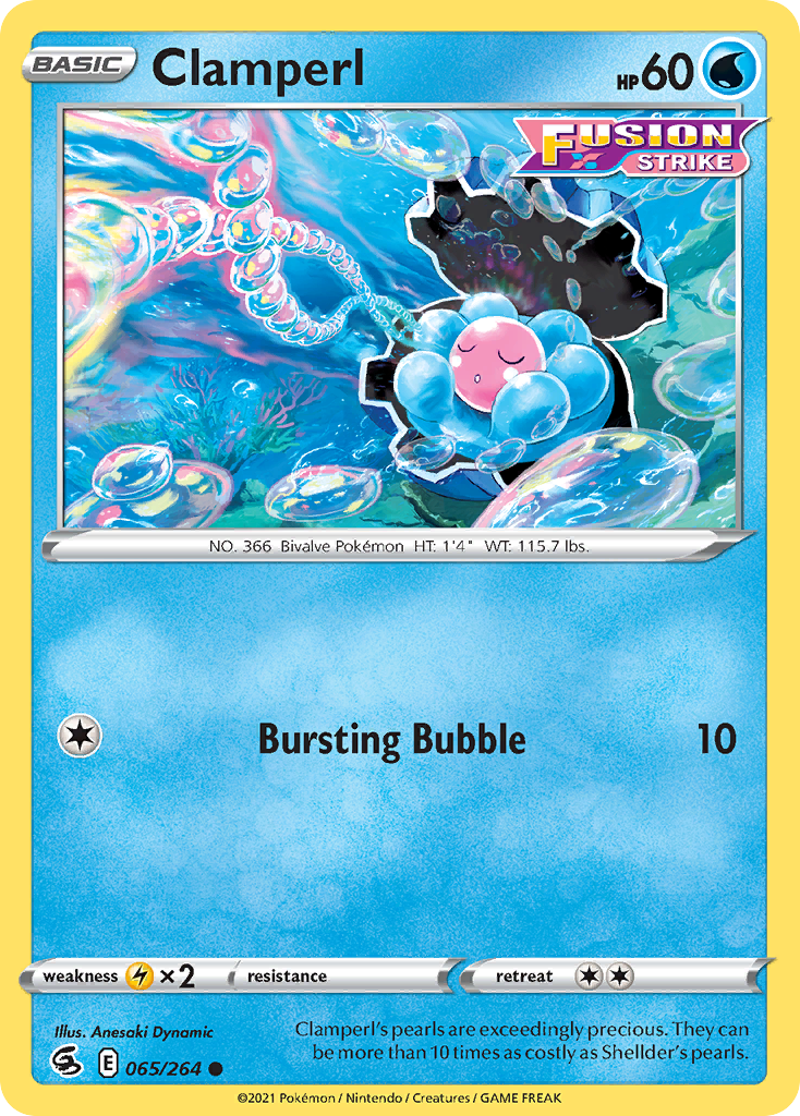 Clamperl 65/264 Fusion Strike English card