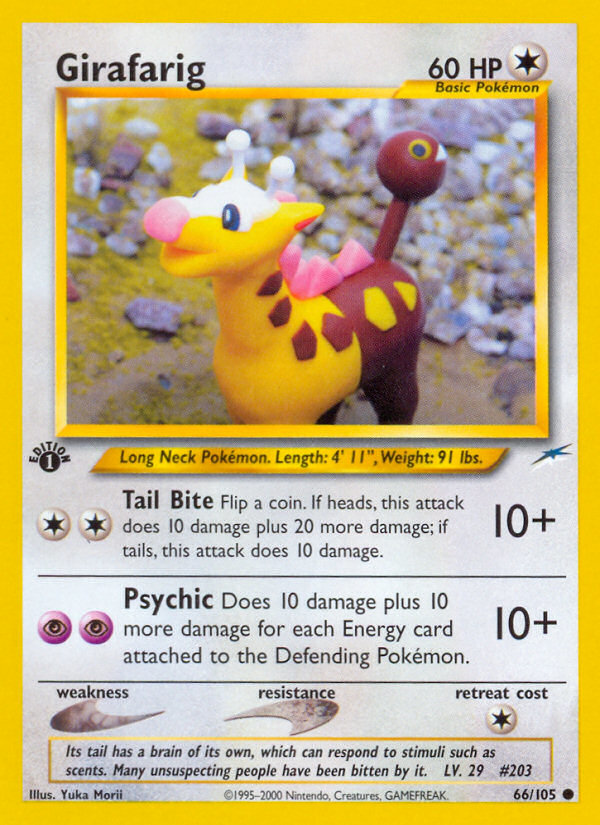 Girafarig 66/105 Neo Destiny English Pokemon card