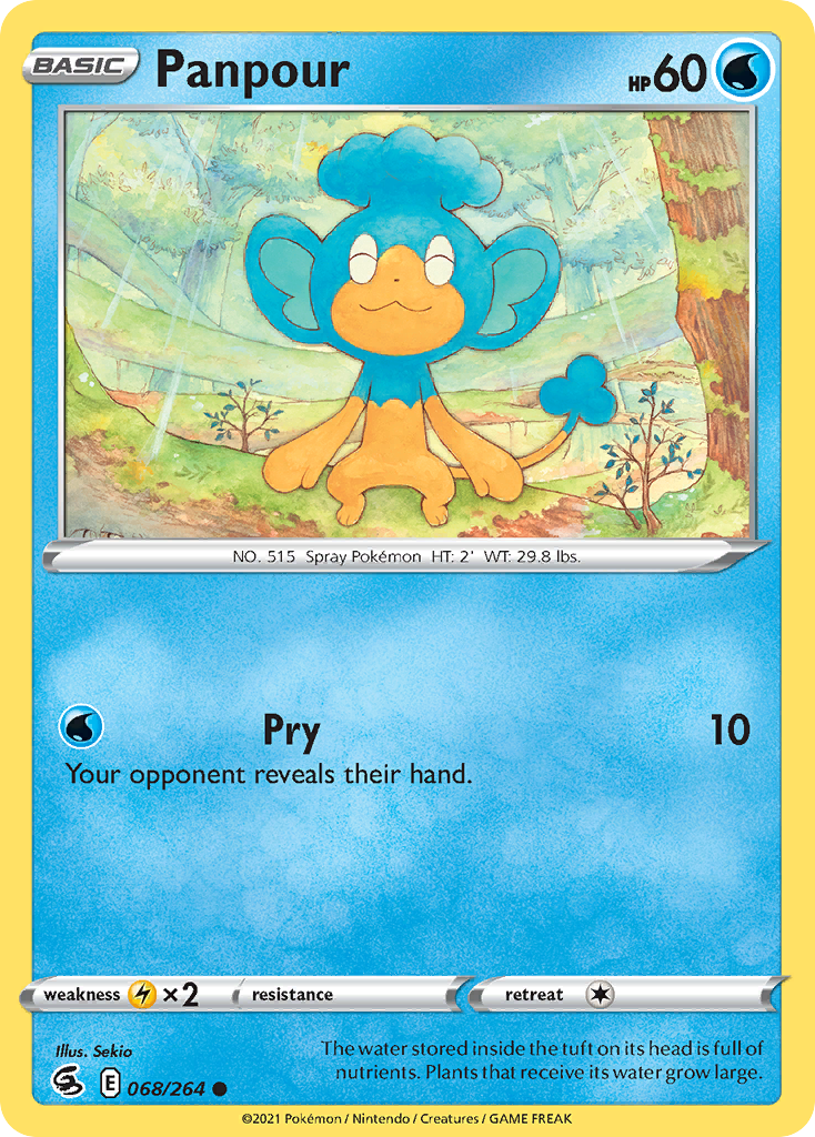 Panpour 68/264 Fusion Strike English Pokémon card
