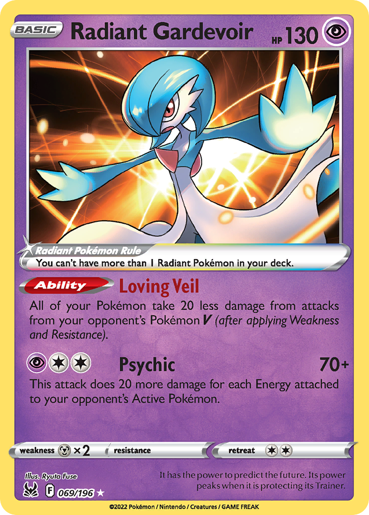 Radiant Gardevoir 69/196 Lost Origin English card