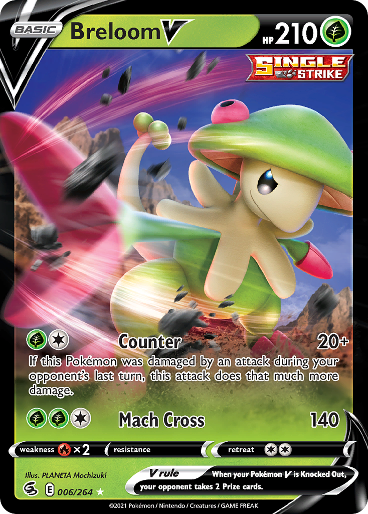 Breloom V 6/264 Fusion Strike English card