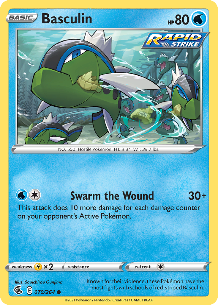 Basculin 70/264 Fusion Strike English Pokémon card