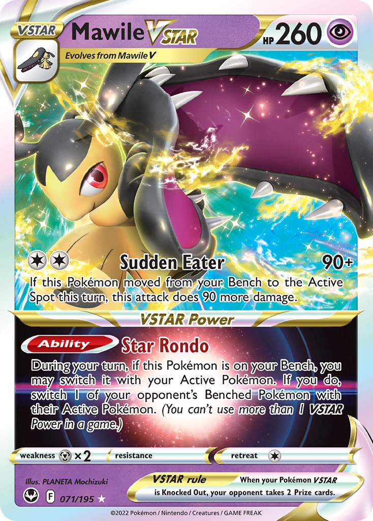 Mawile VSTAR 71/195 Silver Tempest English card