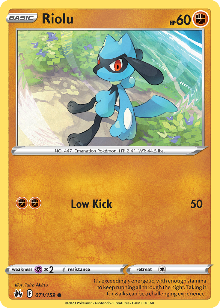 Riolu 71/159 Crown Zenith English card