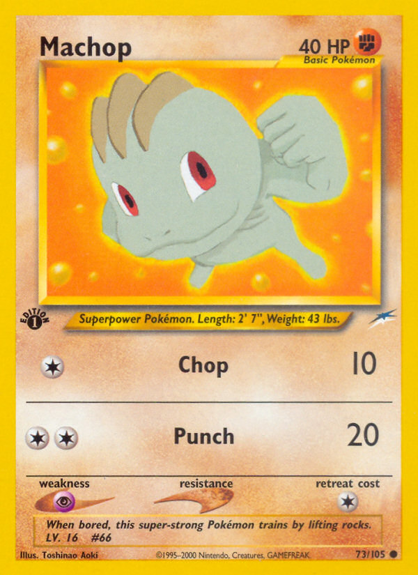 Machop 73/105 Neo Destiny English Pokemon card