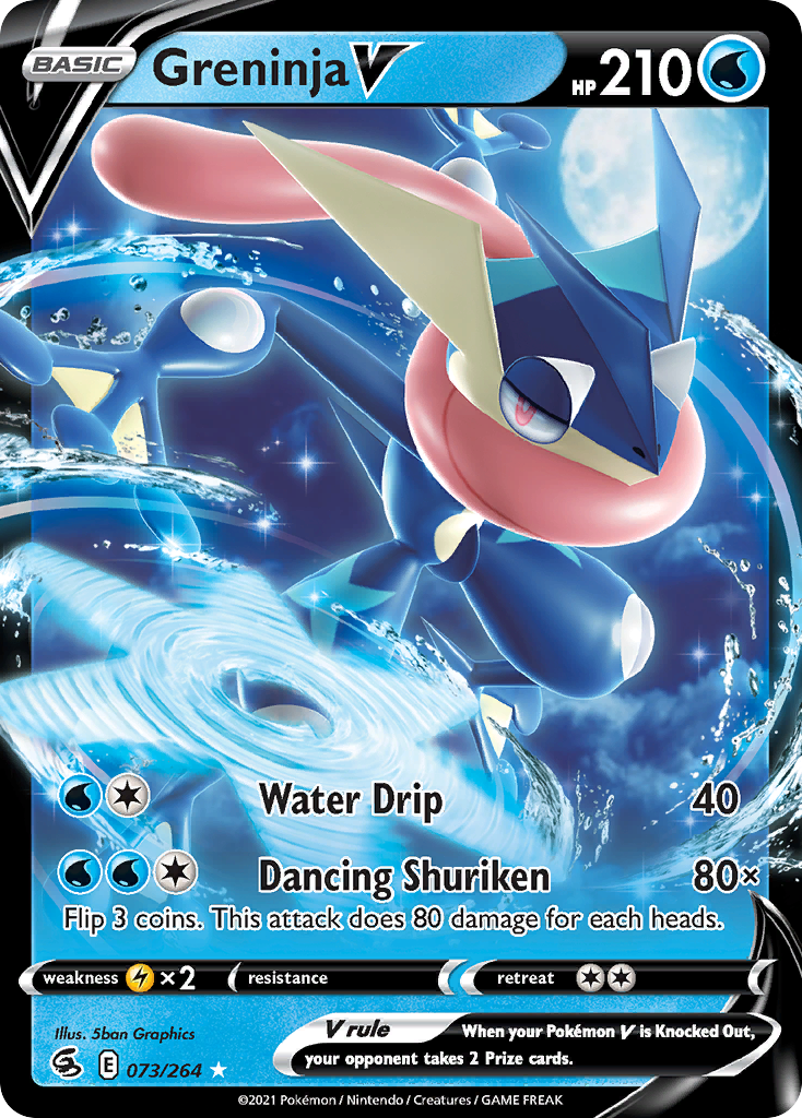 Greninja V 73/264 Fusion Strike English Pokémon card