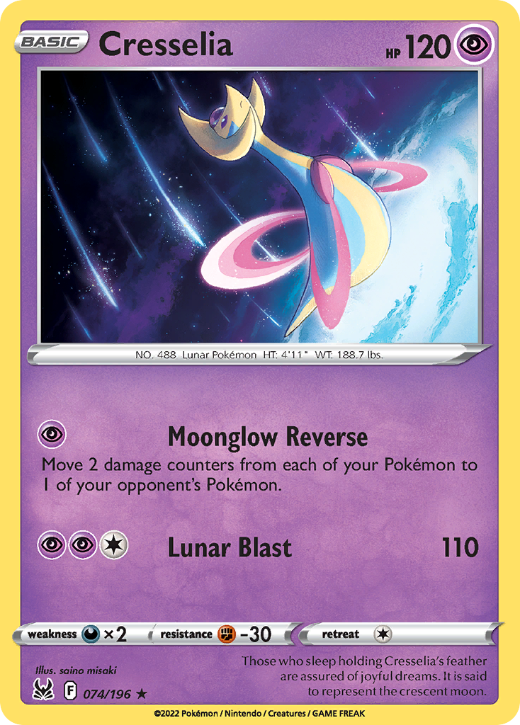 Cresselia 74/196 Lost Origin English card