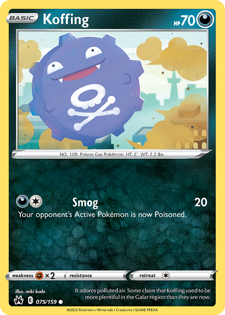 Koffing 75/159 Crown Zenith English card