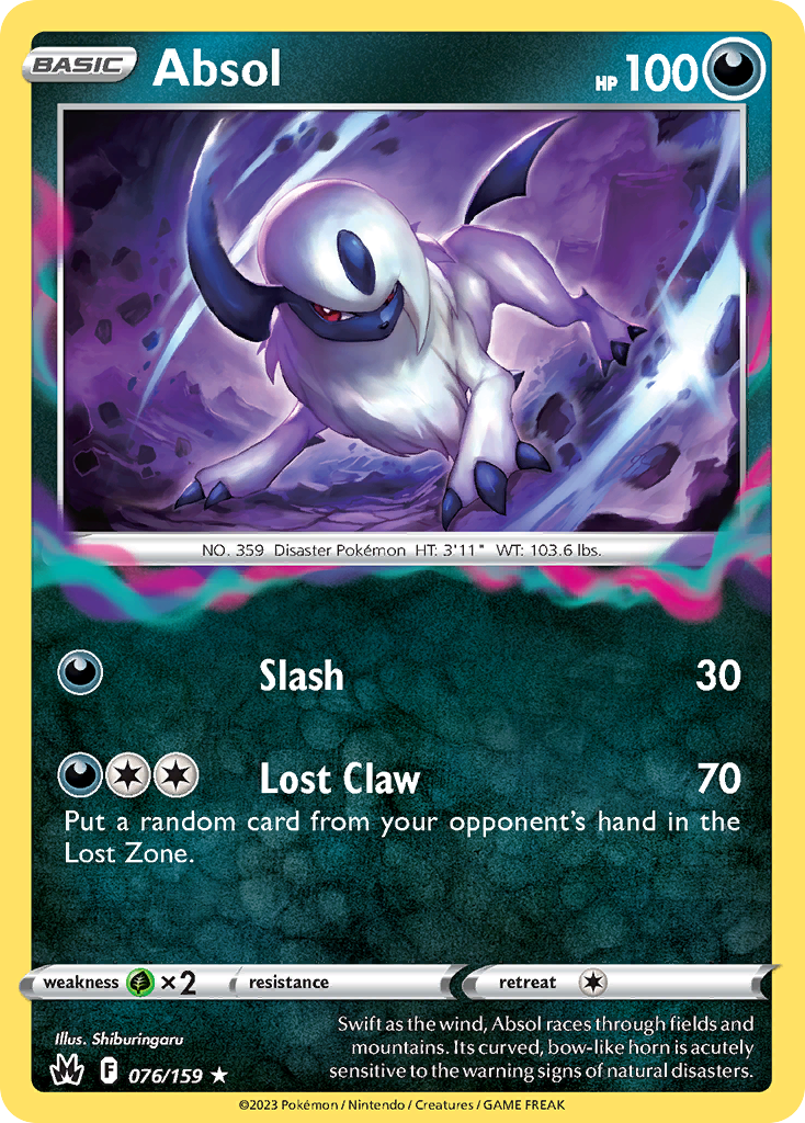 Absol 76/159 Crown Zenith English Pokémon card