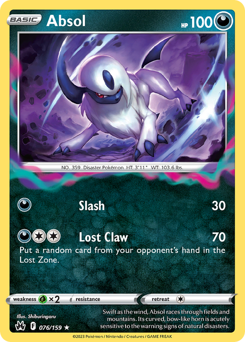 Absol 76/159 Crown Zenith English card