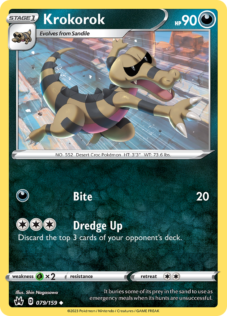 Krokorok 79/159 Crown Zenith English card