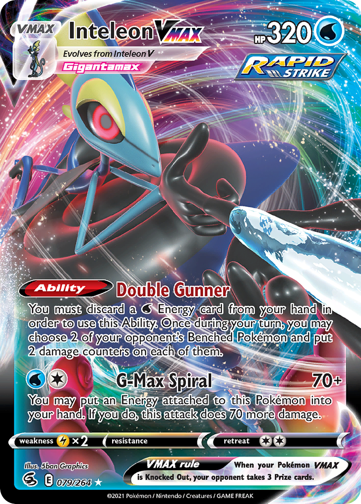Inteleon VMAX 79/264 Fusion Strike English Pokémon card