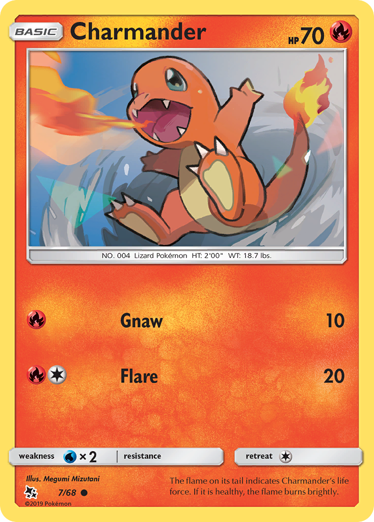 Charmander 7/68 Hidden Fates English Pokémon card