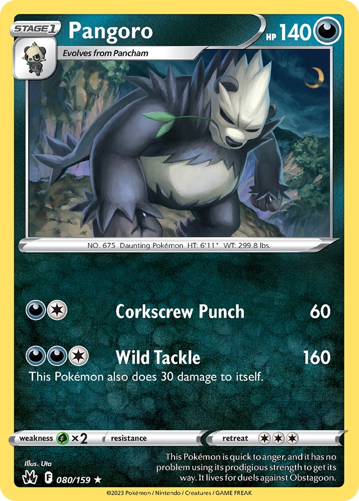 Pangoro 80/159 Crown Zenith English card