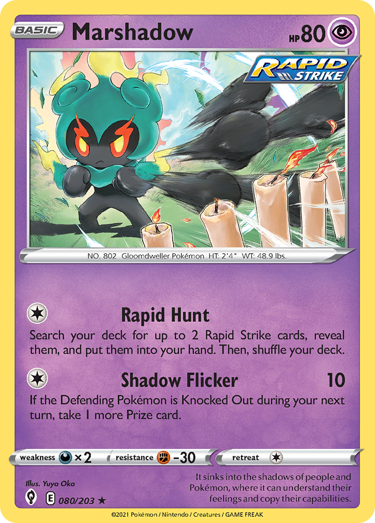 Marshadow 80/203 Evolving Skies English Pokemon card