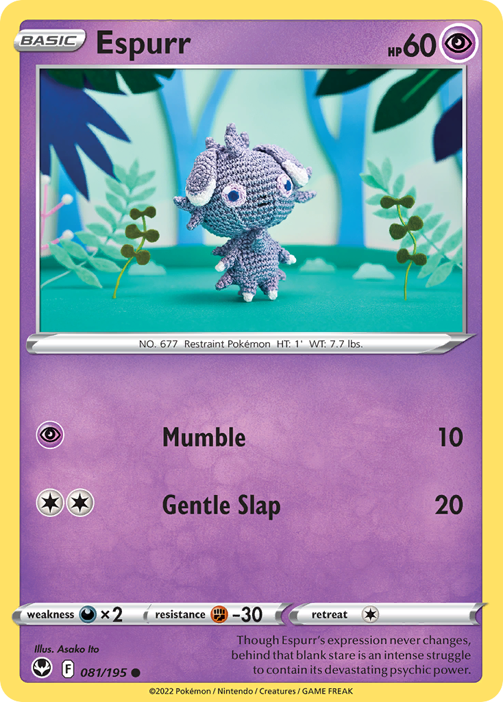 Espurr 81/195 Silver Tempest English card