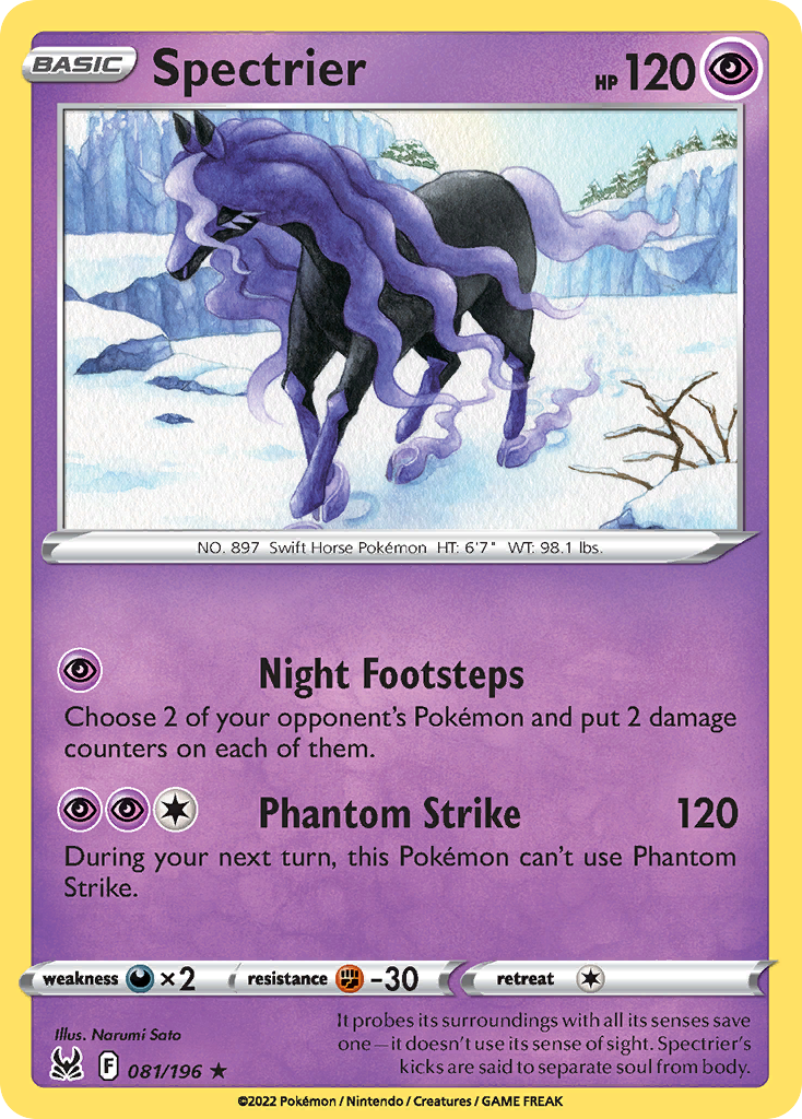 Spectrier 81/196 Lost Origin English Pokémon card