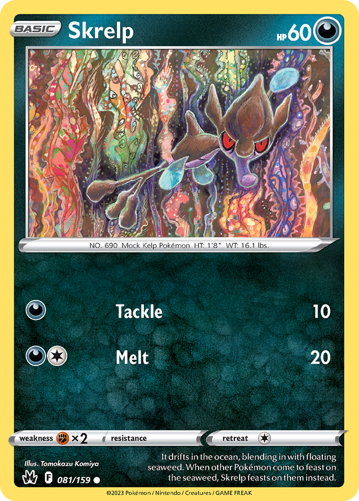 Skrelp 81/159 Crown Zenith English Pokémon card