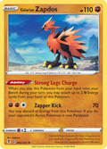 Galarian Zapdos 82/203 Evolving Skies English Pokemon card