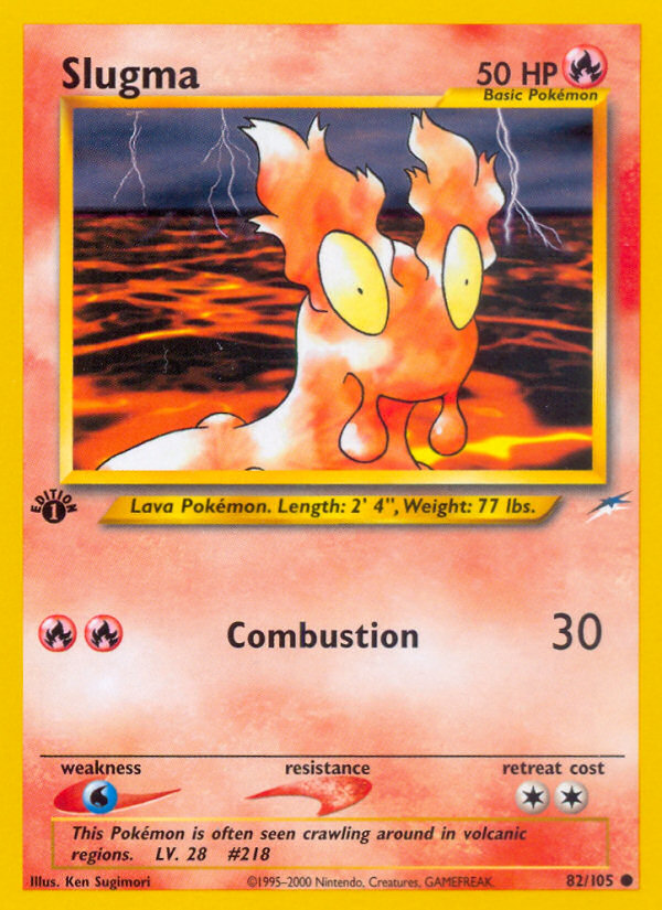 Slugma 82/105 Neo Destiny English Pokemon card