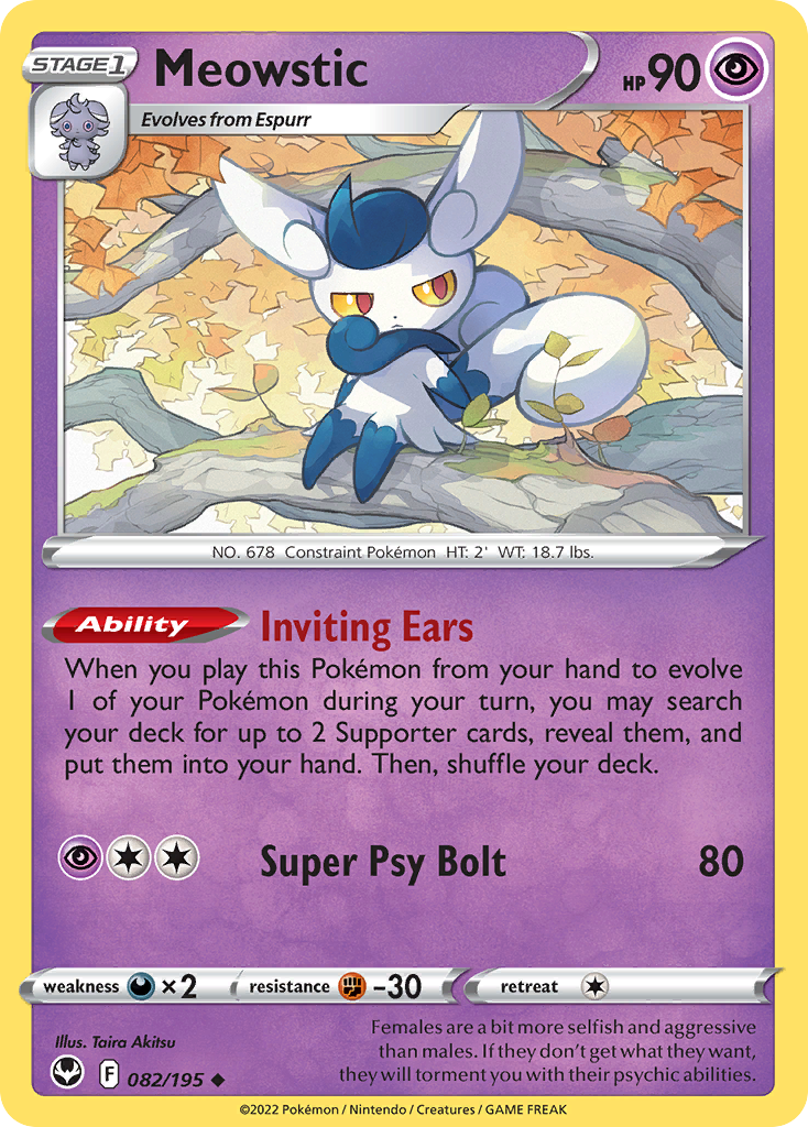 Meowstic 82/195 Silver Tempest English card