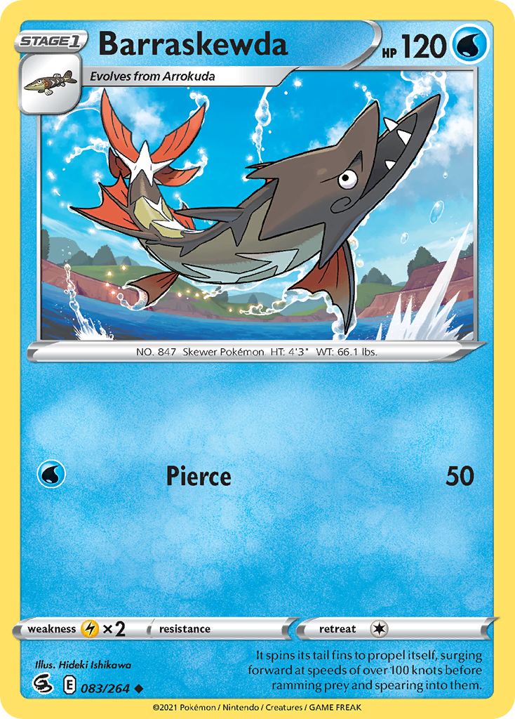 Barraskewda 83/264 Fusion Strike English Pokémon card