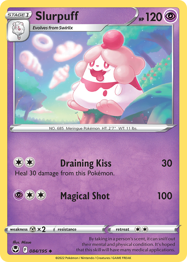 Slurpuff 84/195 Silver Tempest English Pokémon card