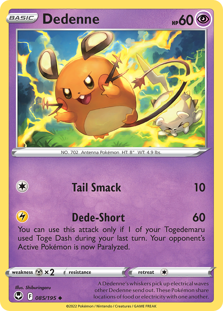 Dedenne 85/195 Silver Tempest English Pokémon card