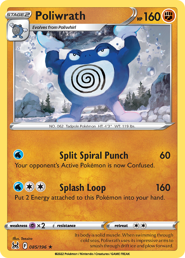 Poliwrath 85/196 Lost Origin English card
