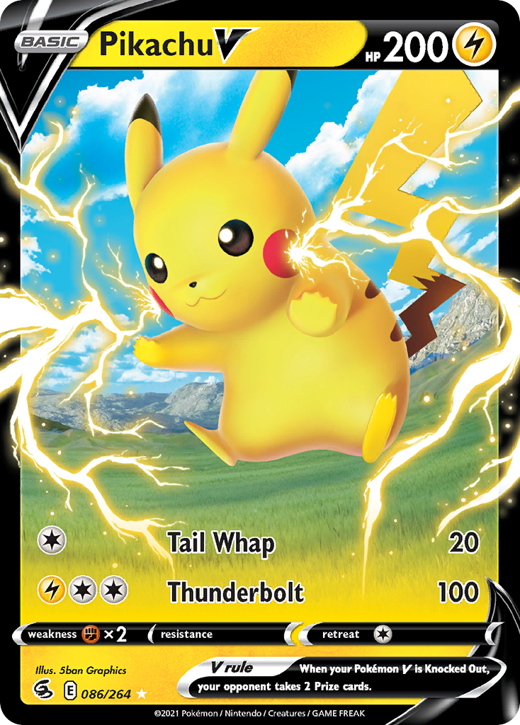 Pikachu V 86/264 Fusion Strike English Pokémon card