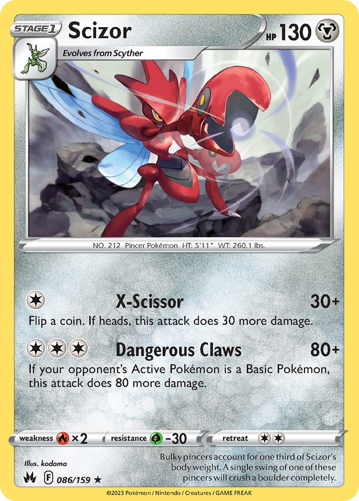 Scizor 86/159 Crown Zenith English card