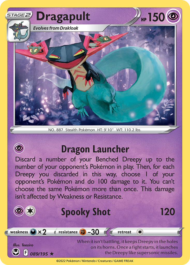 Dragapult 89/195 Silver Tempest English card
