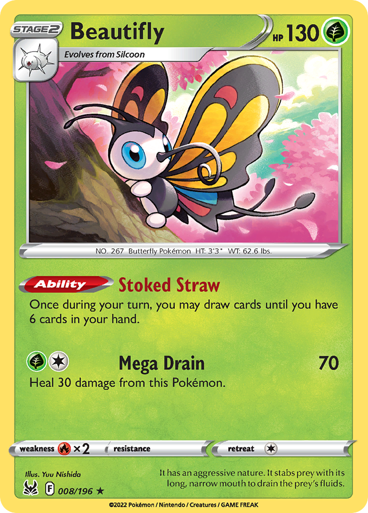 Beautifly 8/196 Lost Origin English card