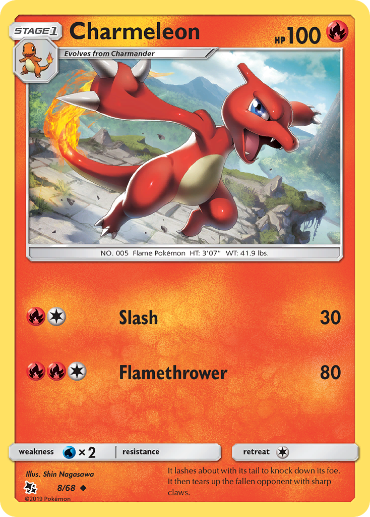 Charmeleon 8/68 Hidden Fates English Pokémon card